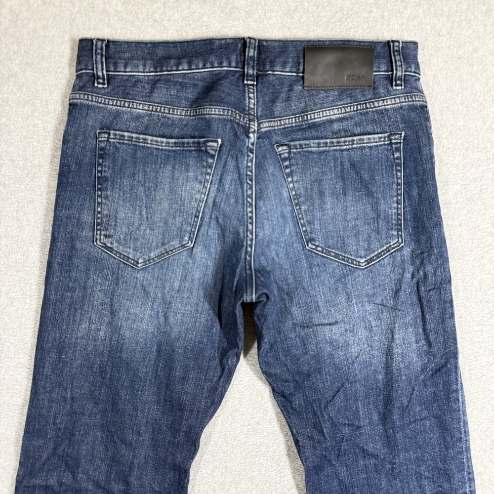 HUGO BOSS Black label Maine1 Jeans Mens 32x30 Whiskers Faded Relaxed Stretch - Picture 5 of 15